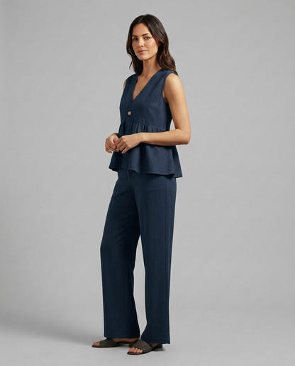 Elena Rossi | Women's Elegant Wide Leg Set