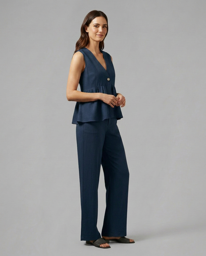 Elena Rossi | Women's Elegant Wide Leg Set
