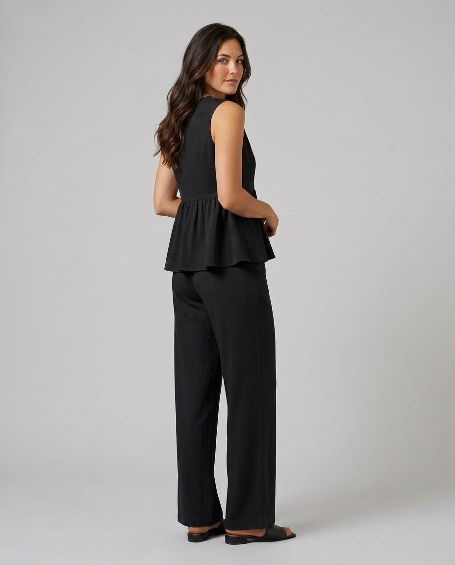 Elena Rossi | Women's Elegant Wide Leg Set