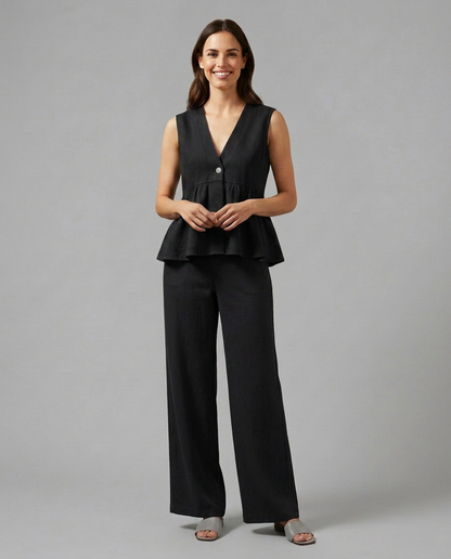 Elena Rossi | Women's Elegant Wide Leg Set