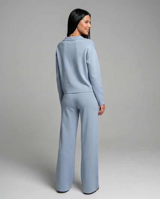 Calista | Coordinated Two Piece Set with Wide Leg Pants