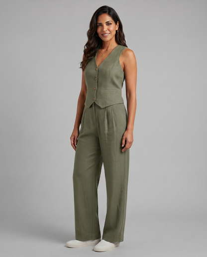 Valentina Moreau | Women's Tailored Linen Co-Ord Set