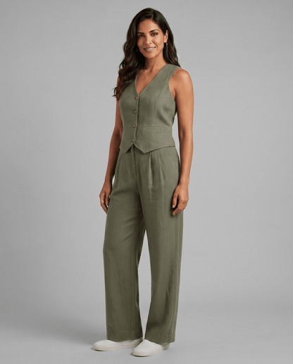Valentina | Tailored Linen Co-Ord Set Women