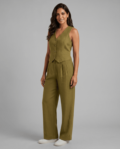 Valentina | Tailored Linen Co-Ord Set Women