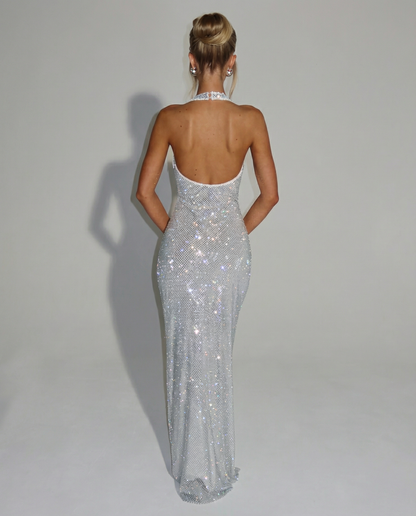 Julianna | Maxi Dress with Sequin Halter Neck