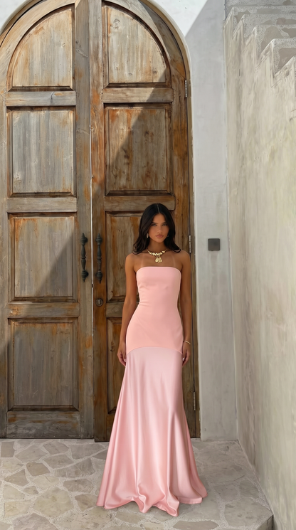 Miranda | Flowy Pink Maxi Dress
