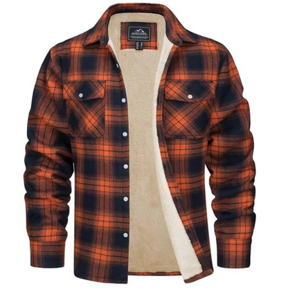 Derrick | Men's Sherpa Lined Plaid Shirt Jacket