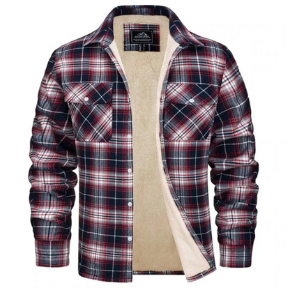 Derrick | Men's Sherpa Lined Plaid Shirt Jacket