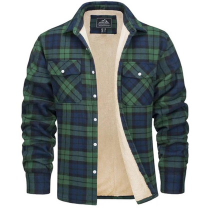 Derrick | Men's Sherpa Lined Plaid Shirt Jacket