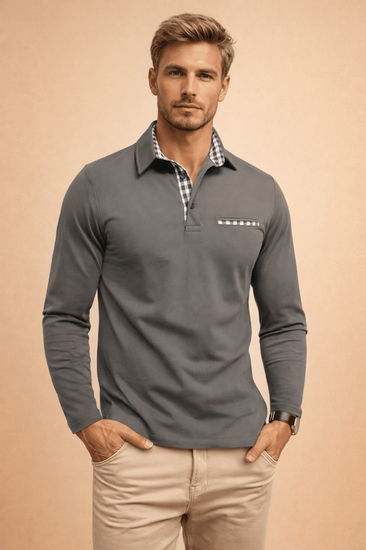 Callum | Long Sleeve Polo Shirt Men