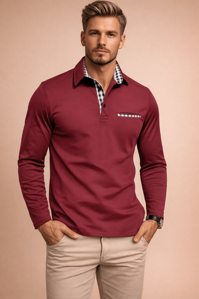 Callum | Long Sleeve Polo Shirt Men