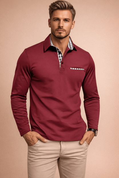 Callum | Long Sleeve Polo Shirt Men