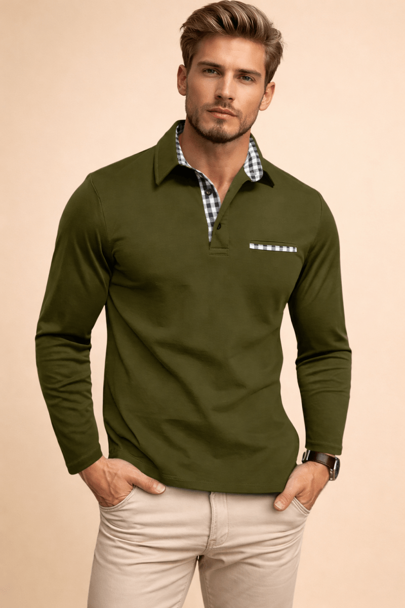 Callum | Long Sleeve Polo Shirt Men