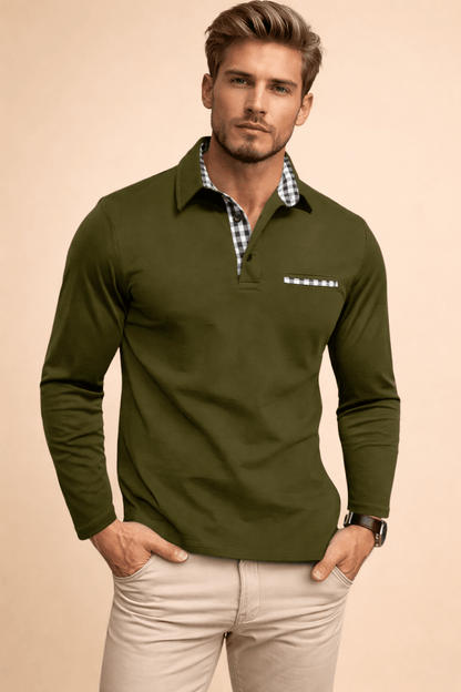 Callum | Long Sleeve Polo Shirt Men
