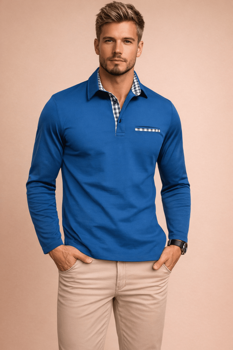 Callum | Long Sleeve Polo Shirt Men