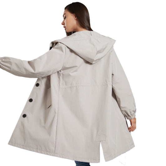 Olivia | Women's Hooded A-Line Coat