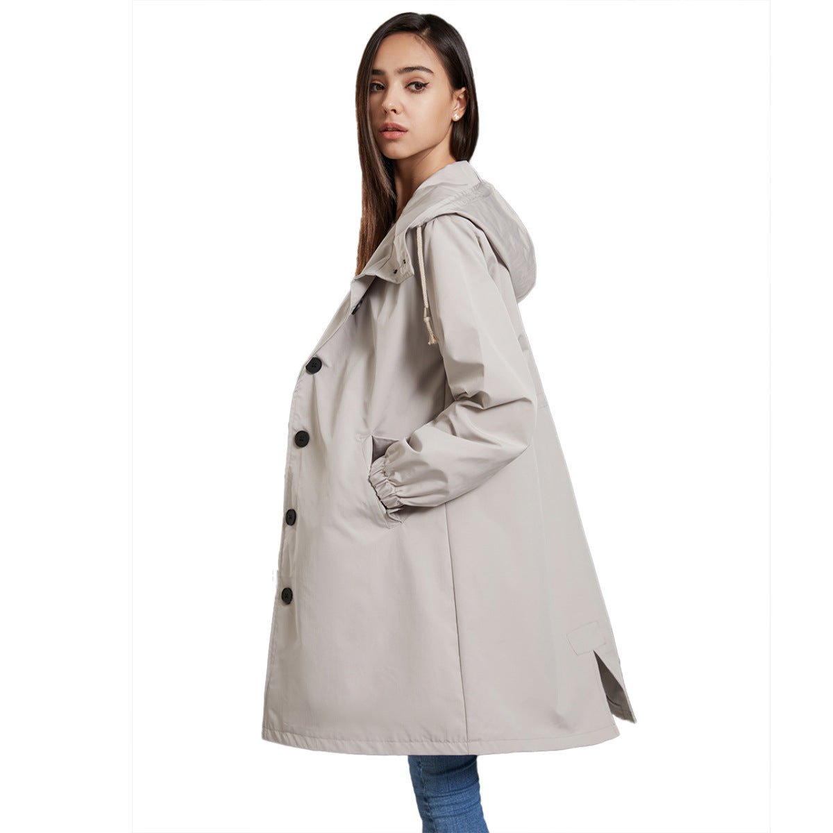 Olivia | Women's Hooded A-Line Coat