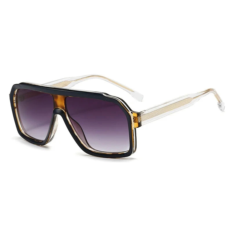 Retro Oversized Sunglasses with Square Lenses