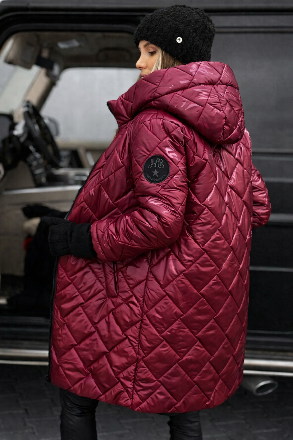 Women's Longline Quilted Puffer Coat — Hooded Lightweight Insulated Winter Jacket