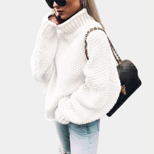 Isabella | Women's Oversized Turtleneck Knit Sweater