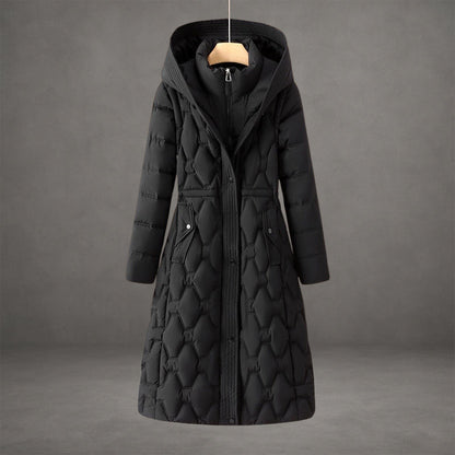 Salome | Waterproof Hooded Puffer Long Coat