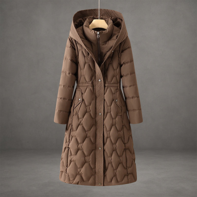 Salome | Waterproof Hooded Puffer Long Coat