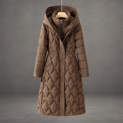Salome | Waterproof Hooded Puffer Long Coat