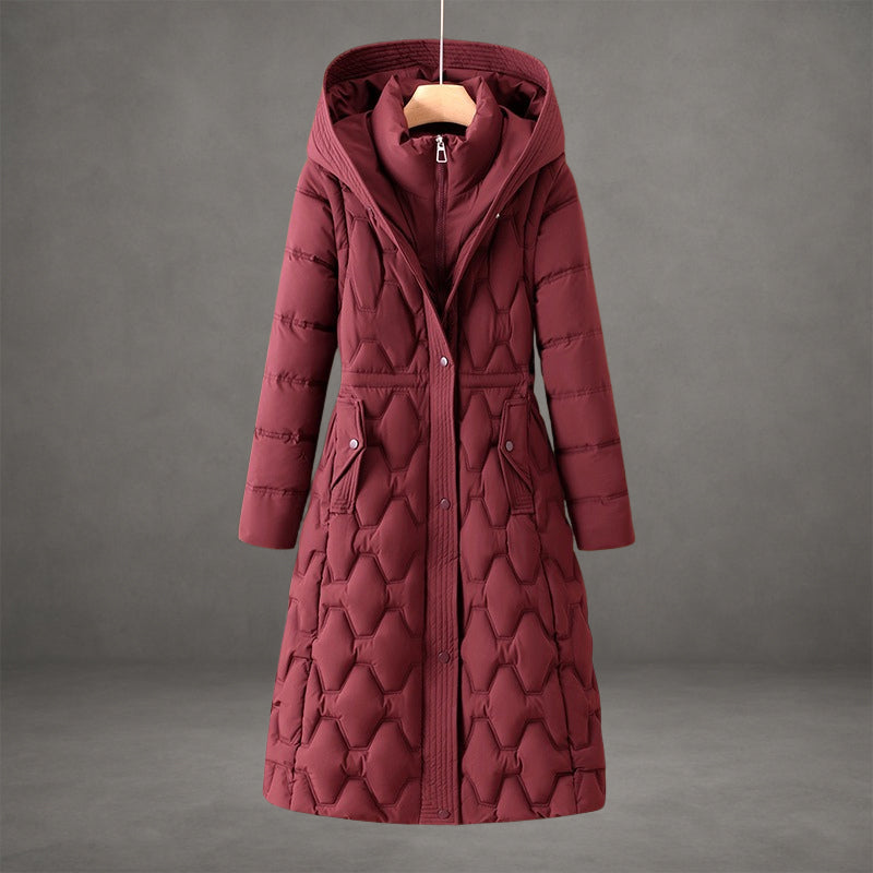 Salome | Waterproof Hooded Puffer Long Coat