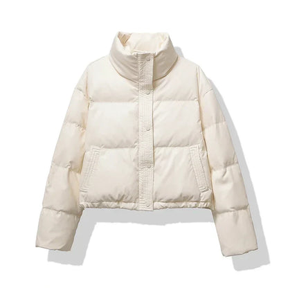 Madeline | Women's Cropped Glossy Puffer Jacket