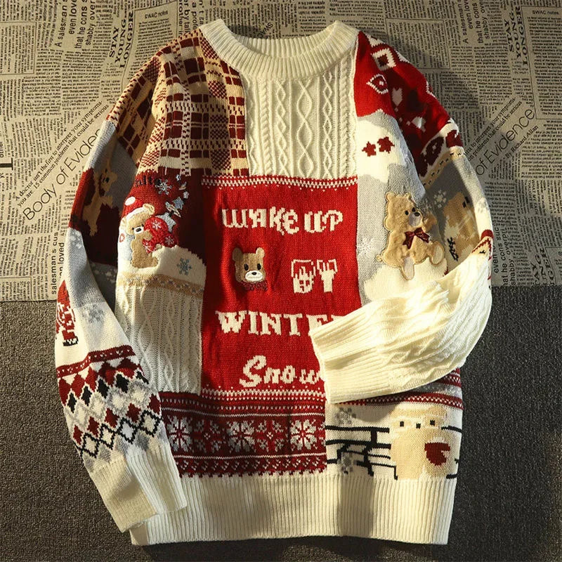 Hollie | Womens Xmas Jumper Retro Colour Block