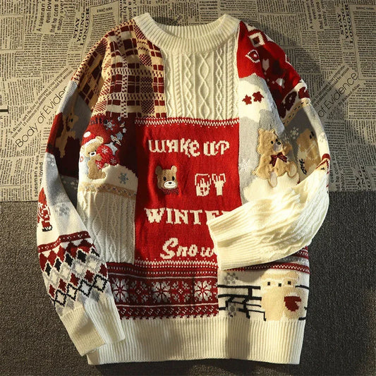 Hollie | Womens Xmas Jumper Retro Colour Block