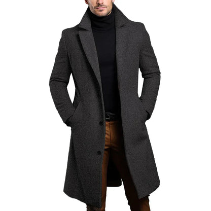 Gideon | Slim Fit Long Overcoat