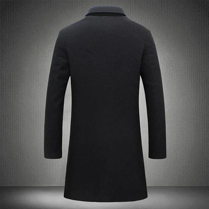 Gideon | Slim Fit Long Overcoat