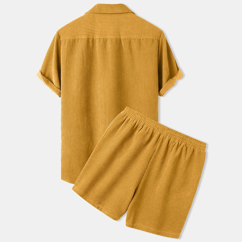 Ethan | Men's Velvet Short Set
