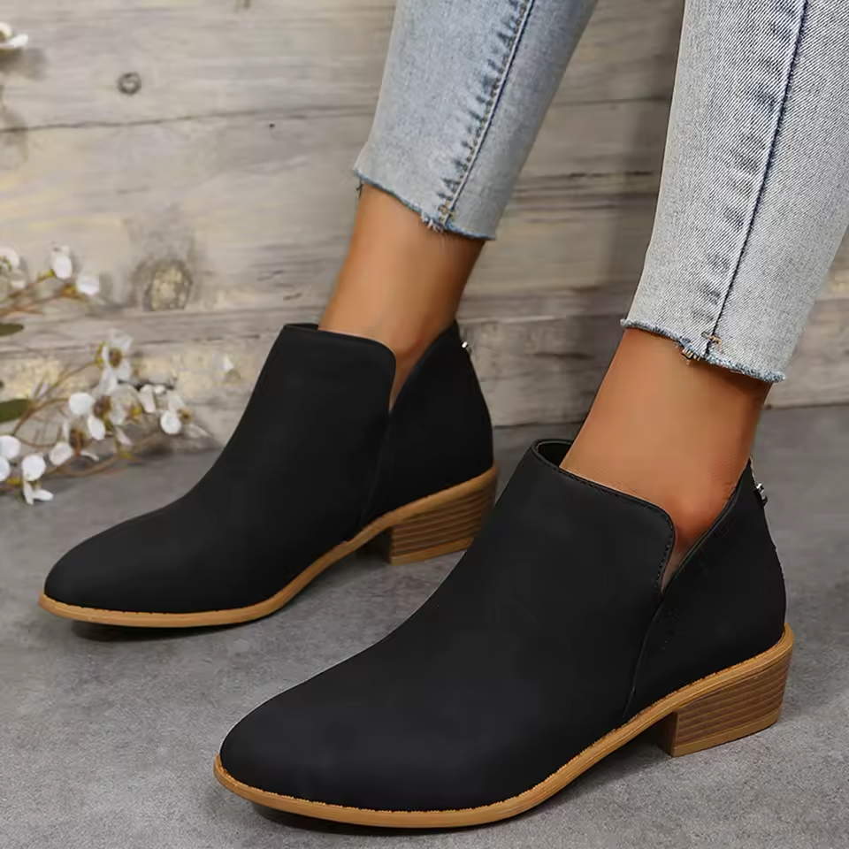 Riley | Women's Wedge Heel Pointed Toe Ankle Boots