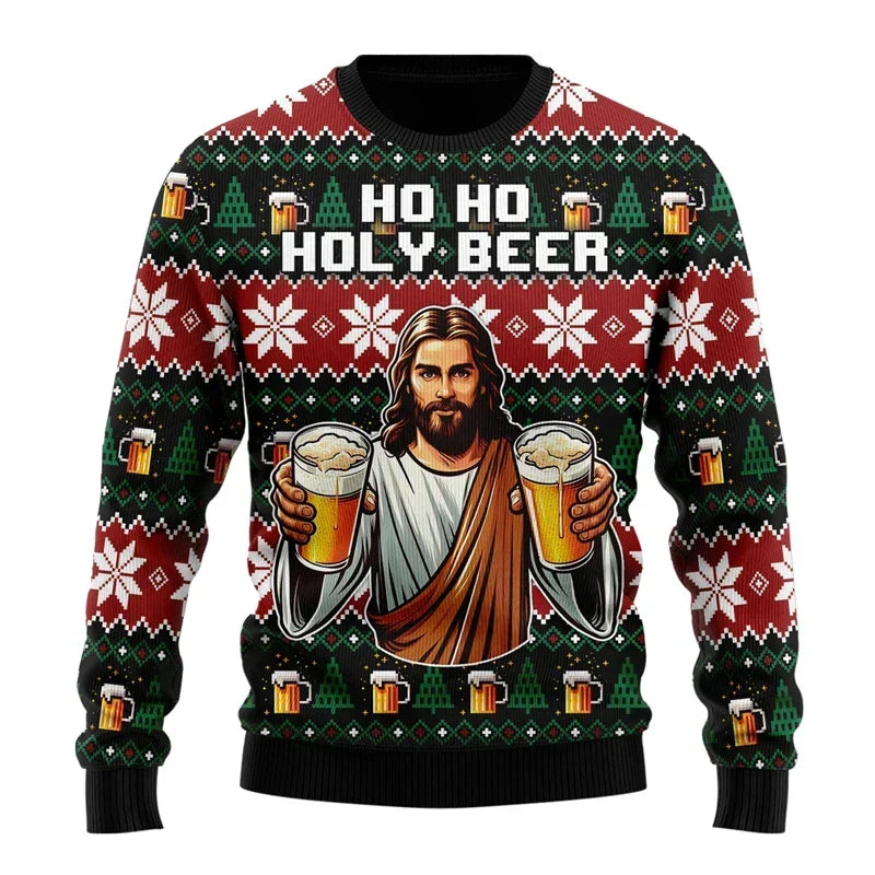 Gaspar | Mens Xmas Jumpers Beer Motif Knit
