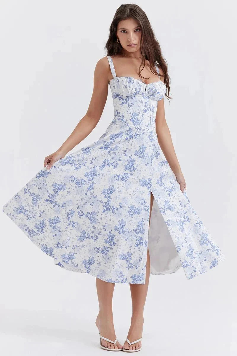 Linsay | Corset Bodycon Midi Dress