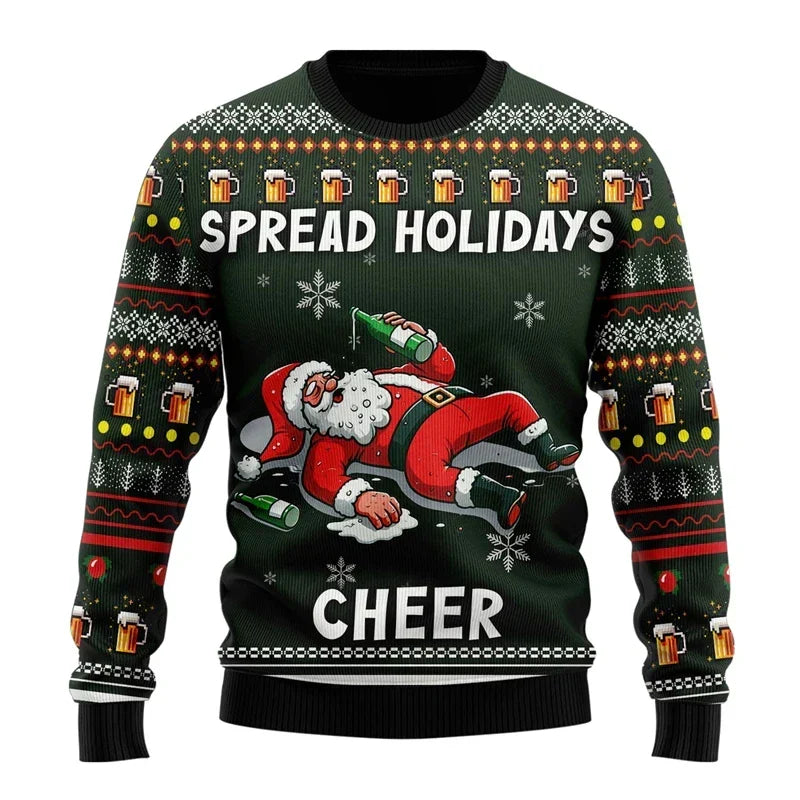 Gaspar | Mens Xmas Jumpers Beer Motif Knit