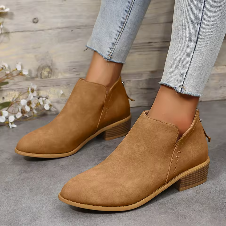 Riley | Women's Wedge Heel Pointed Toe Ankle Boots