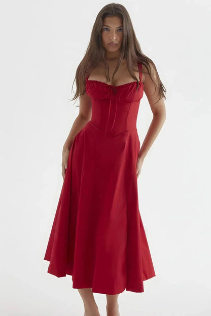 Linsay | Corset Bodycon Midi Dress