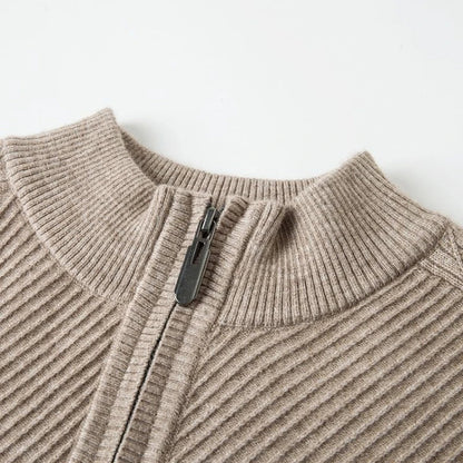 Hartley | Soft Knit Half Zip Sweater Refined Fit