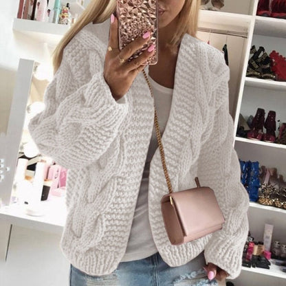 Amber | Oversize Open Chunky Knit Cardigan for Women