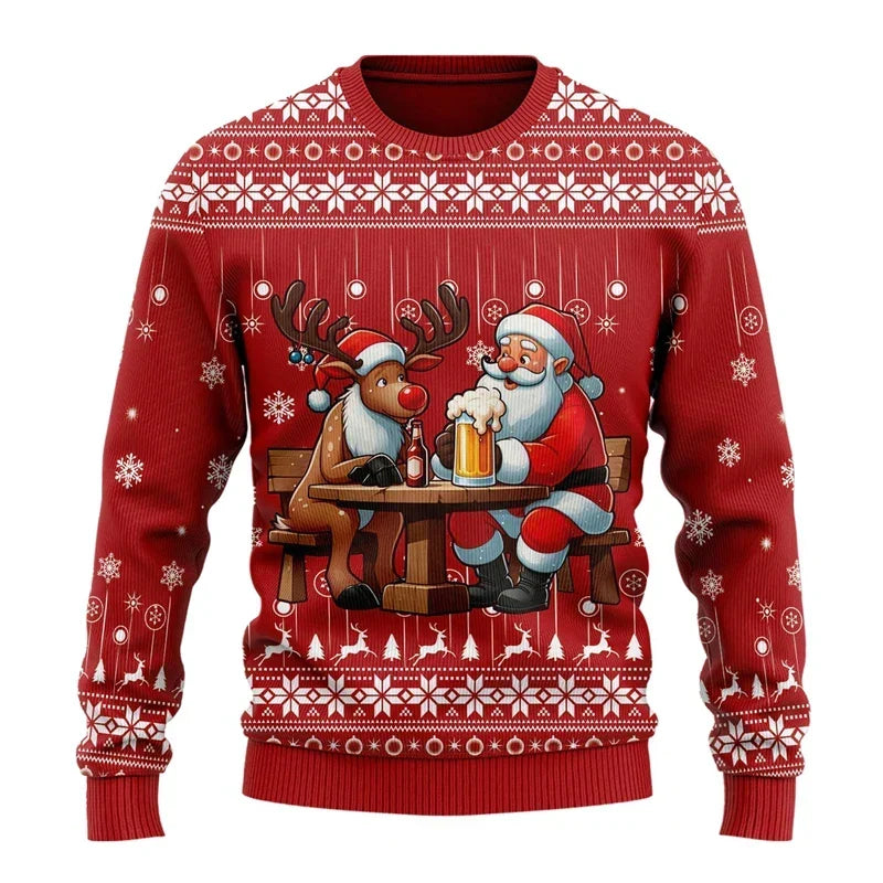 Gaspar | Mens Xmas Jumpers Beer Motif Knit