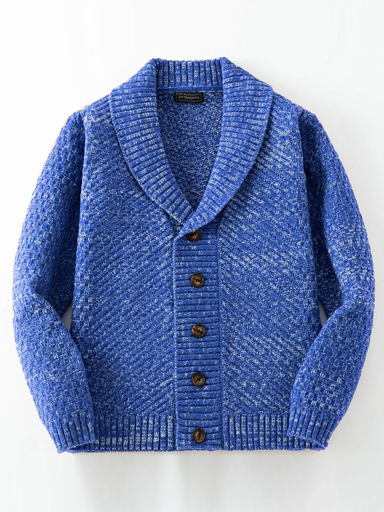 Casper | Textured Shawl Collar Sweater