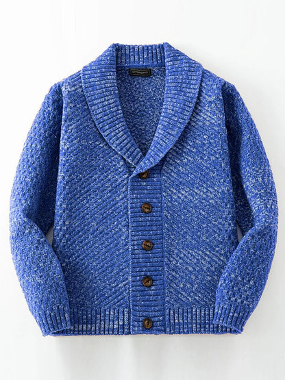Casper | Textured Shawl Collar Sweater