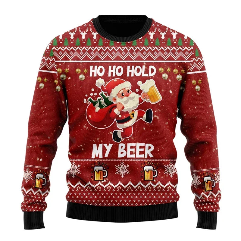 Gaspar | Mens Xmas Jumpers Beer Motif Knit