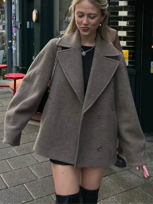 Olivia | Women's Oversized Double-Breasted Coat