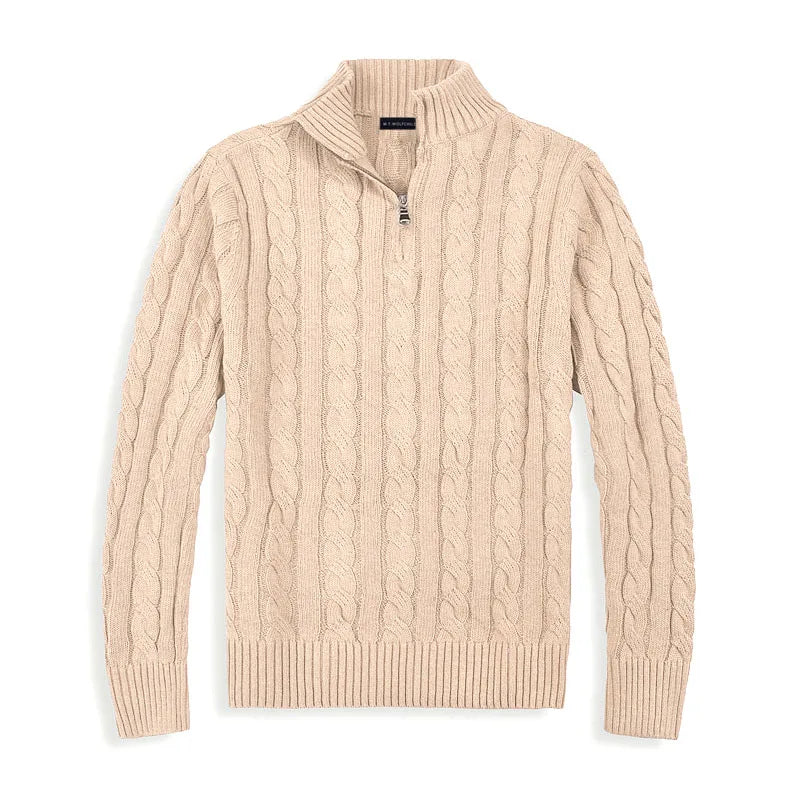 Archie | Men's Quarter-Zip Cable Knit Sweater