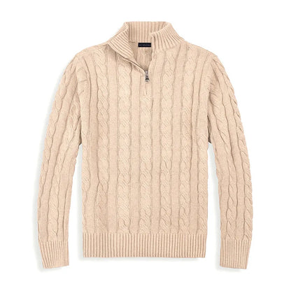 Archie | Men's Quarter-Zip Cable Knit Sweater