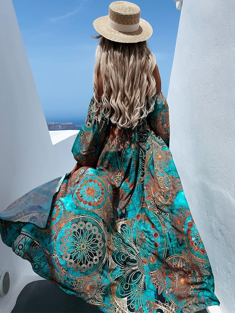 Bianca | Bohemian Floral Maxi Dress